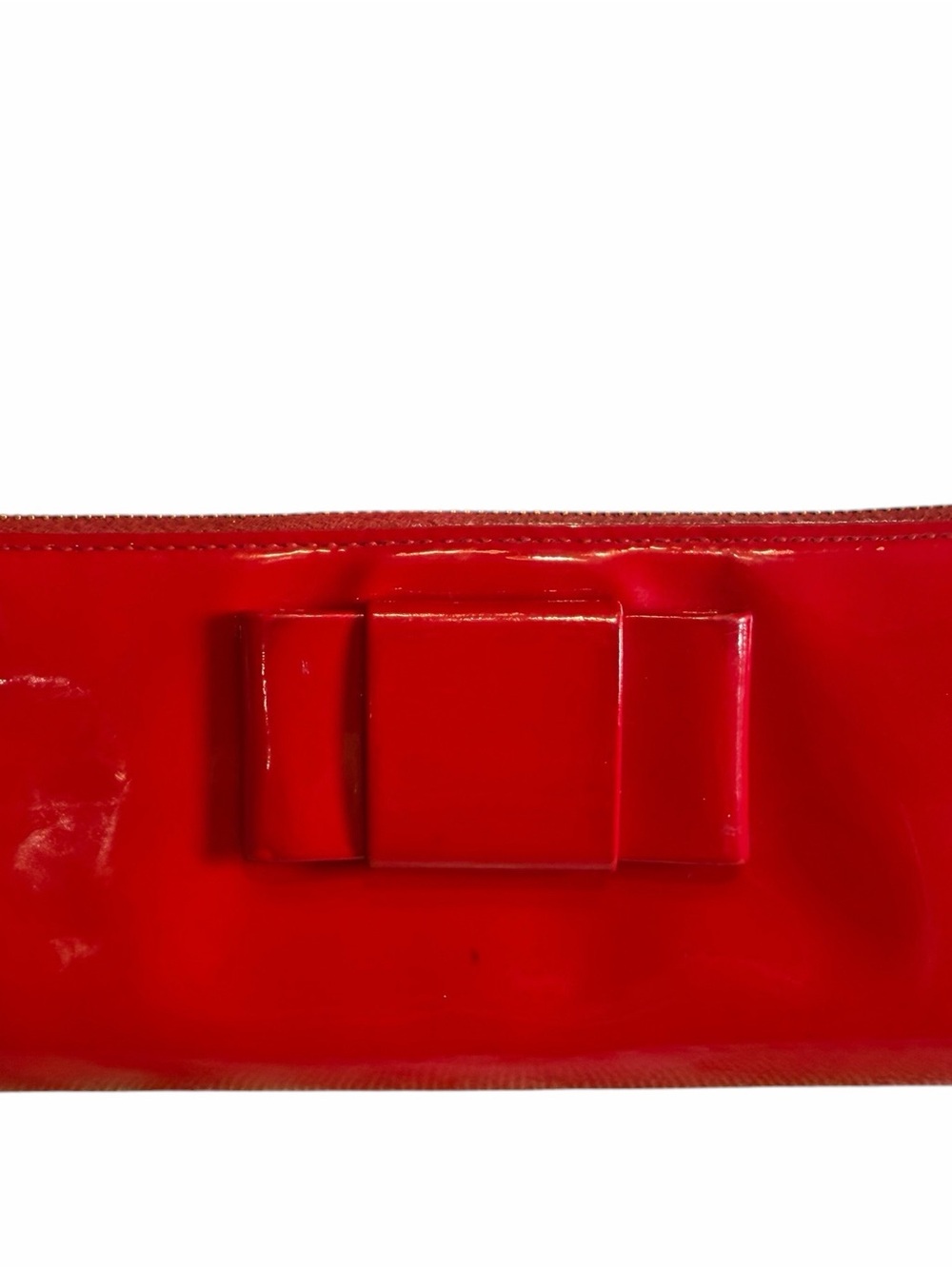 Miu Miu Vernis Red Patent Leather Zip-Around Wallet - Picture 3 of 9
